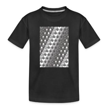 Graustufen Farbverlauf Linkswendung - Kinder Premium Bio T-Shirt - Schwarz - Vorne
