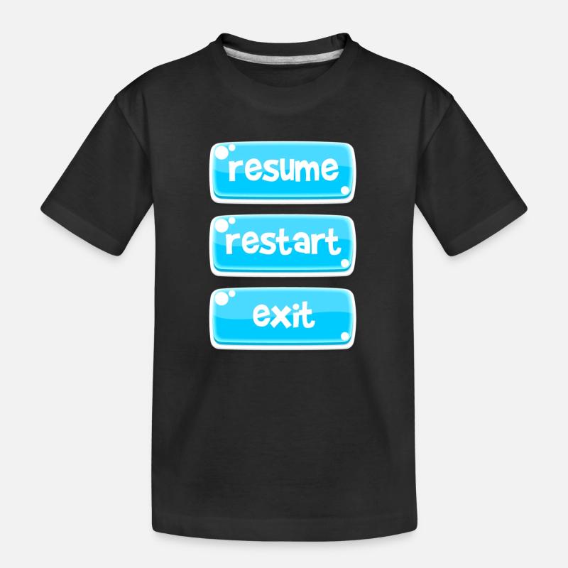 Spiel-Menü - Kinder Premium Bio T-Shirt - Schwarz