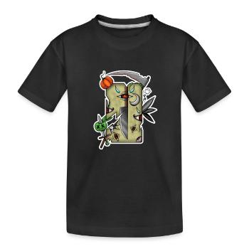 Beschädigtes Halloween-Tarot! - Kinder Premium Bio T-Shirt - Schwarz - Vorne