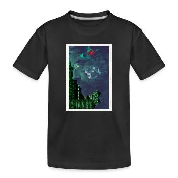 Our future, time for change - Kids' Premium Organic T-Shirt - black - Front