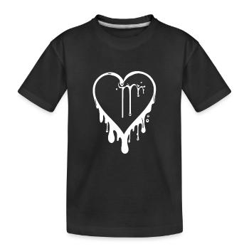 Molten Graffiti Heart "The Great Love" - Kids' Premium Organic T-Shirt - black - Front