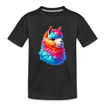 Alpaca - Kids' Premium Organic T-Shirt - black - Front