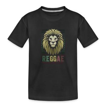 Reggae Music Conquering Lion - Kids' Premium Organic T-Shirt - black - Front