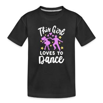 Tanzen Tanzpaar - Kinder Premium Bio T-Shirt - Schwarz - Vorne