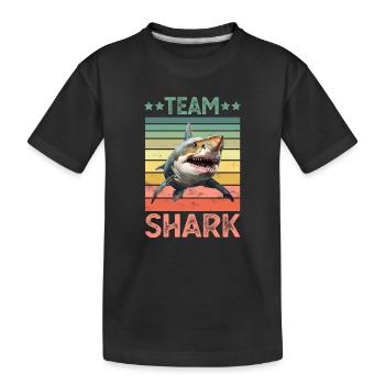 Shark Shark - Kids' Premium Organic T-Shirt - black - Front