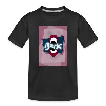 Bite Me!! - Kids' Premium Organic T-Shirt - black - Front