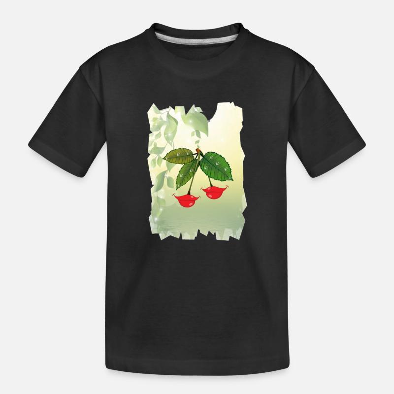Lippenbeeren - Kinder Premium Bio T-Shirt - Schwarz