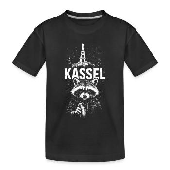Kassel Hercules Raton laveur Kassel - T-shirt bio Premium Enfant - noir - Devant