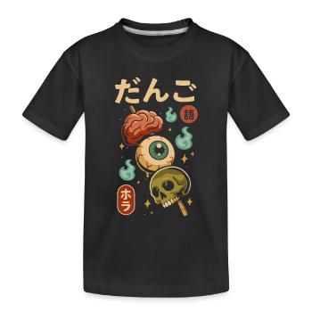 Japanese Horror Dango - Kids' Premium Organic T-Shirt - black - Front