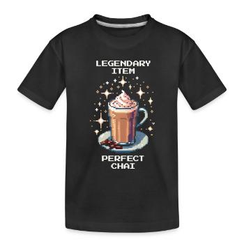 Legendäres Item: Perfekter Chai | Chai Latte - Kinder Premium Bio T-Shirt - Schwarz - Vorne