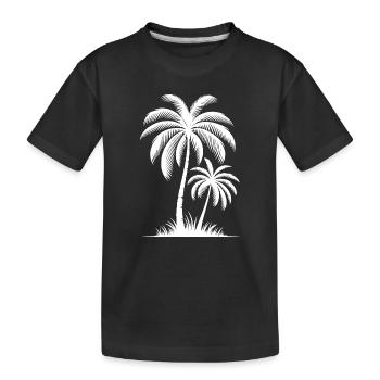 Les palmiers sont mes amis Pure idylle de palmier - T-shirt bio Premium Enfant - noir - Devant