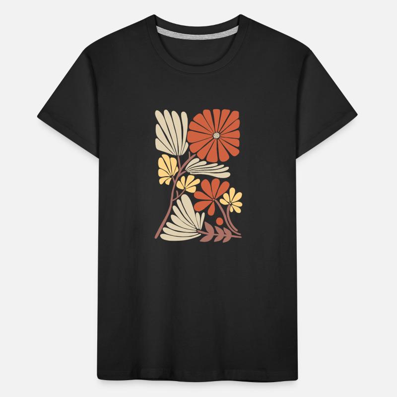 Boho Floral Pattern Kids' Premium Organic T-Shirt