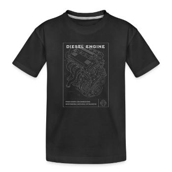 Plan de moteur diesel - T-shirt bio Premium Enfant - noir - Devant
