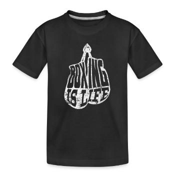 Boxing Glove Boxing - Kids' Premium Organic T-Shirt - black - Front