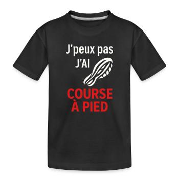 Ich habe keine Zeit zu laufen - Kinder Premium Bio T-Shirt - Schwarz - Vorne