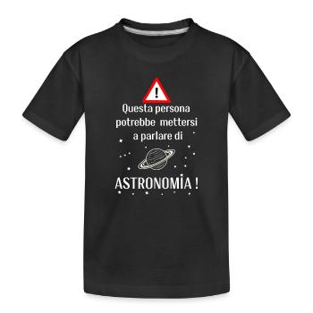 Astronomie-Enthusiast - Kinder Premium Bio T-Shirt - Schwarz - Vorne