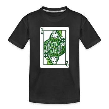 Queen Of Shamrock St Patrick’s Irish - Kids' Premium Organic T-Shirt - black - Front