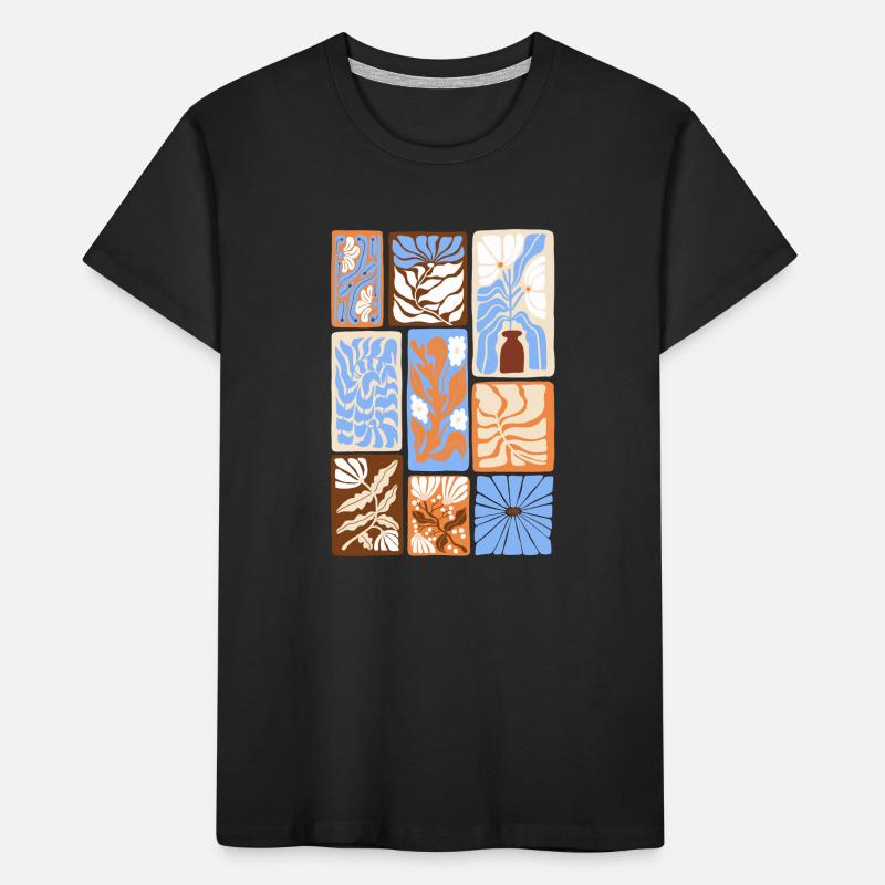 Abstract Botanical Patterns Kids' Premium Organic T-Shirt