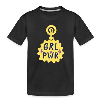 Design féminin, fort, bruyant et confiant ! - T-shirt bio Premium Enfant - noir - Devant