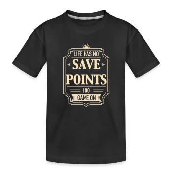 La vie n’a pas de points de sauvegarde - T-shirt bio Premium Enfant - noir - Devant