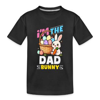 Frohe Ostern Süßer Osterhase Eiersuche Ostereier - Kinder Premium Bio T-Shirt - Schwarz - Vorne
