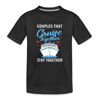 Bateau de croisière - T-shirt bio Premium Enfant - noir - Devant