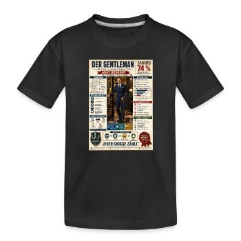Der Gentleman – akut bedroht - Kinder Premium Bio T-Shirt - Schwarz - Vorne