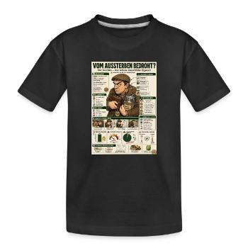 Der Geizhals – jeder Cent zählt - Kinder Premium Bio T-Shirt - Schwarz - Vorne
