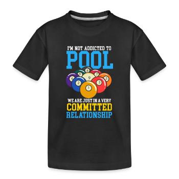 Joueur de billard Cue Sports Billard - T-shirt bio Premium Enfant - noir - Devant