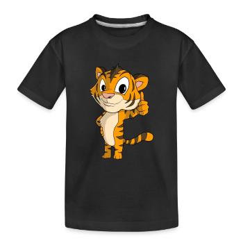 Motif mignon Tiger Wilderness Child - T-shirt bio Premium Enfant - noir - Devant