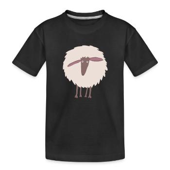 Schaf - Kinder Premium Bio T-Shirt - Schwarz - Vorne