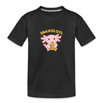 Snaxolotl Axolotl amants doux animaux Pizza - T-shirt bio Premium Enfant - noir - Devant