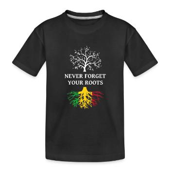 Mali Never Forget Your Roots - Kinder Premium Bio T-Shirt - Schwarz - Vorne
