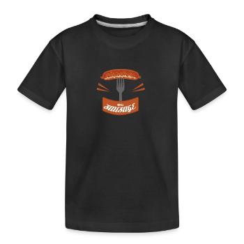 Grill saucisse - grill saucisse - T-shirt bio Premium Enfant - noir - Devant
