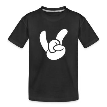 Rock on! - Kids' Premium Organic T-Shirt - black - Front
