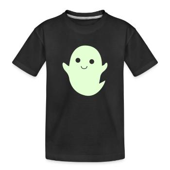 Gespenst - Kinder Premium Bio T-Shirt - Schwarz - Vorne