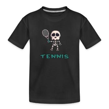tennis tennis match tennis player tennis-oldie - Kids' Premium Organic T-Shirt - black - Front