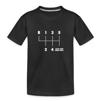 H-Schaltung - Kinder Premium Bio T-Shirt - Schwarz - Vorne