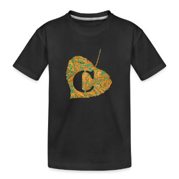 Feuille E 95 C - T-shirt bio Premium Enfant - noir - Devant