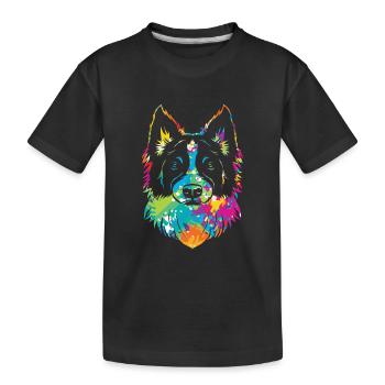 Border Collie - T-shirt bio Premium Enfant - noir - Devant