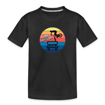 Chemise BMX Freestyle Vintage Retro pour les athlètes - T-shirt bio Premium Enfant - noir - Devant