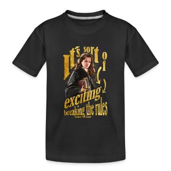 Harry Potter Hermine Goes To The Library - Kids' Premium Organic T-Shirt - black - Front