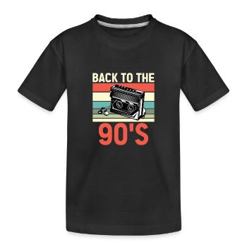 Walkman Retour aux années 90 - Idée cadeau - T-shirt bio Premium Enfant - noir - Devant