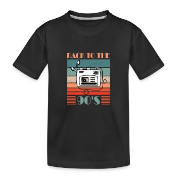 Walkman Retour aux années 90 - Idée cadeau - T-shirt bio Premium Enfant - noir - Devant