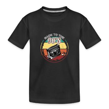 Walkman Retour aux années 90 - Idée cadeau - T-shirt bio Premium Enfant - noir - Devant
