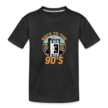 Walkman Retour aux années 90 - Idée cadeau - T-shirt bio Premium Enfant - noir - Devant