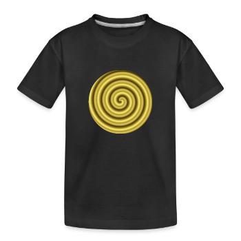 3D Hypnosis Gold Gift Idea Optical Illusion - Kids' Premium Organic T-Shirt - black - Front