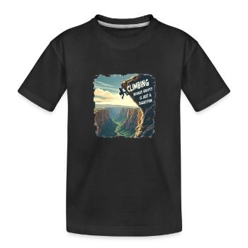 L’escalade - parce que la gravité n’est qu’une suggestion - T-shirt bio Premium Enfant - noir - Devant