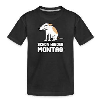 Auch Hunde hassen Montage - Kinder Premium Bio T-Shirt - Schwarz - Vorne