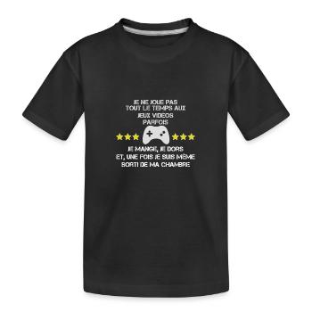 Videospiel-Süchtige-Geschenkidee für Teenager-Gamer - Kinder Premium Bio T-Shirt - Schwarz - Vorne